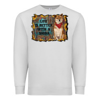 Dove Grey life is better with a shiba Premium Sweatshirt - RanaPortraitStore