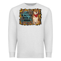 Oatmeal Heather life is better with a shiba Premium Sweatshirt - RanaPortraitStore