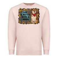 Pale Pink life is better with a shiba Premium Sweatshirt - RanaPortraitStore
