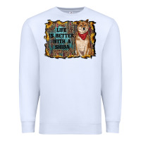 White life is better with a shiba Premium Sweatshirt - RanaPortraitStore
