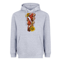 Heather Grey sport football  lightning bolt Heavyweight Hoodie - texasbilliewilder