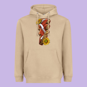 Sport Football  Lightning Bolt Heavyweight Hoodie Designed By Texasbilliewilder