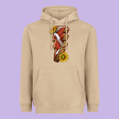 Heavyweight Hoodie sport football  lightning bolt