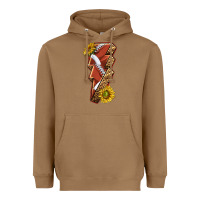 Toasted Coconut sport football  lightning bolt Heavyweight Hoodie - texasbilliewilder