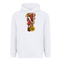 White sport football  lightning bolt Heavyweight Hoodie - texasbilliewilder