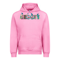 Fuchsia Pink groovy with peace  sign flowers Urban Hoodie - Artiststas
