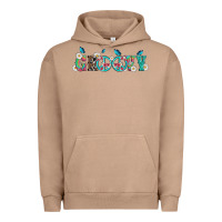 Pigment Burro groovy with peace  sign flowers Urban Hoodie - Artiststas