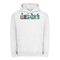 Pigment Lunar Rock groovy with peace  sign flowers Urban Hoodie - Artiststas