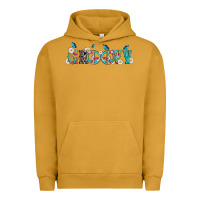 Pigment Peanut Butter groovy with peace  sign flowers Urban Hoodie - Artiststas