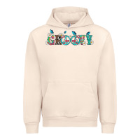 Sandshell groovy with peace  sign flowers Urban Hoodie - Artiststas