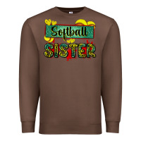 Chestnut softball sister with leopard Premium Sweatshirt - Zillion Design Studio