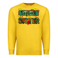Lemon softball sister with leopard Premium Sweatshirt - Zillion Design Studio