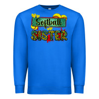 True Royal softball sister with leopard Premium Sweatshirt - Zillion Design Studio