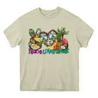Mossy Peace Love Summer Heavy Core Tee - CowhideDigitalArt