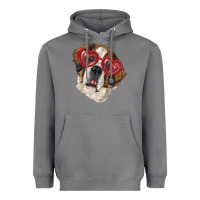 Storm Saint bernard with love glasses Heavyweight Hoodie - RanaPortraitStore