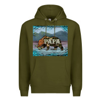 Army Green papa bear tumbler Premium Hoodie - Artiststas