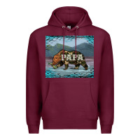 Burgundy papa bear tumbler Premium Hoodie - Artiststas