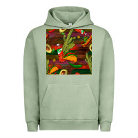 Pigment Oil Green mexican food seamless pattern Urban Hoodie - BundleAndBundleShop