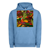 Pigment Pebble Blue mexican food seamless pattern Urban Hoodie - BundleAndBundleShop