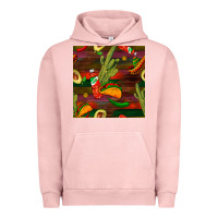 Pigment Salmon mexican food seamless pattern Urban Hoodie - BundleAndBundleShop