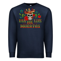 Navy dia de los muertos Premium Sweatshirt - texasbilliewilder