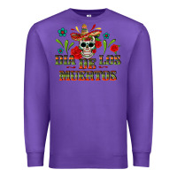 Purple dia de los muertos Premium Sweatshirt - texasbilliewilder