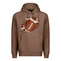 Chestnut football cowhide leopard patch Premium Hoodie - JahusDesignShop