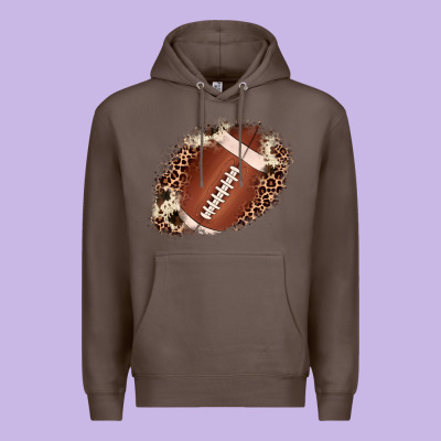 Football Cowhide Leopard Patch Premium Hoodie Designed By Jahusdesignshop