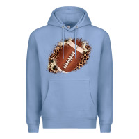 Colony Blue football cowhide leopard patch Premium Hoodie - JahusDesignShop