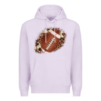 Lilac football cowhide leopard patch Premium Hoodie - JahusDesignShop