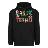 Black sassy little thing Heavyweight Hoodie - Zillion Design Studio