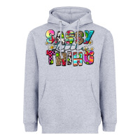 Heather Grey sassy little thing Heavyweight Hoodie - Zillion Design Studio