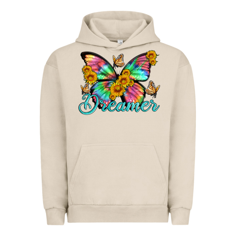 Dreamer With Butterfly And Sunflowers Urban Hoodie by Artiststas | Teevron