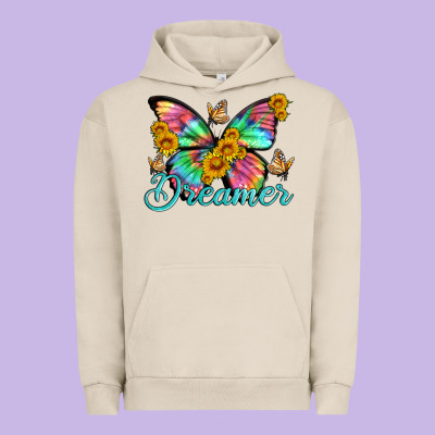 Dreamer With Butterfly And Sunflowers Urban Hoodie Designed By Artiststas