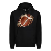 Black football cowhide leopard patch Premium Hoodie - JahusDesignShop