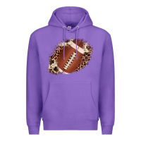 Purple football cowhide leopard patch Premium Hoodie - JahusDesignShop