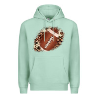 Seafoam football cowhide leopard patch Premium Hoodie - JahusDesignShop