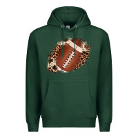Sports Green football cowhide leopard patch Premium Hoodie - JahusDesignShop