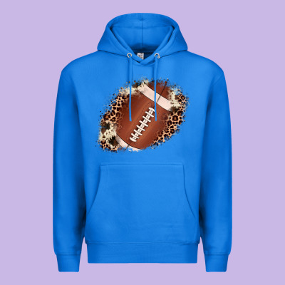 Football Cowhide Leopard Patch Premium Hoodie Designed By Jahusdesignshop