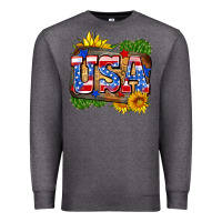 Charcoal Heather usa Premium Sweatshirt - Zillion Design Studio