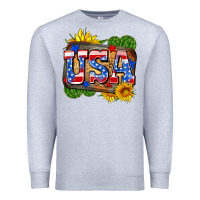 Heather Grey usa Premium Sweatshirt - Zillion Design Studio