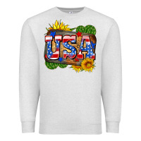 Oatmeal Heather usa Premium Sweatshirt - Zillion Design Studio