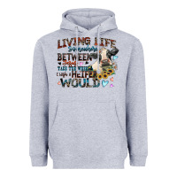 Heather Grey living life somewhere between jesus take the wheel Heavyweight Hoodie - Zillion Design Studio