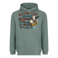 Sage living life somewhere between jesus take the wheel Heavyweight Hoodie - Zillion Design Studio
