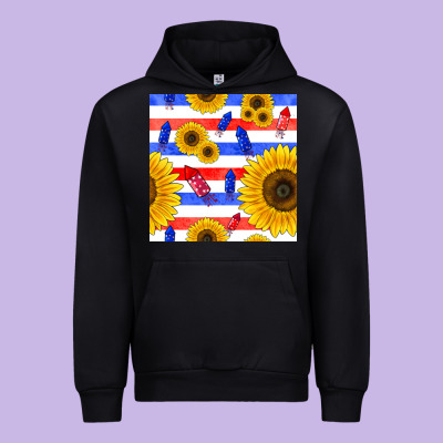 Patriotic Sunflowers Urban Hoodie Designed By Bundleandbundleshop