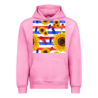 Fuchsia Pink patriotic sunflowers Urban Hoodie - BundleAndBundleShop