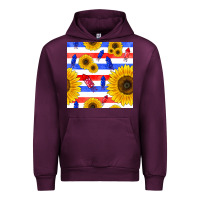 Mauve Wine patriotic sunflowers Urban Hoodie - BundleAndBundleShop