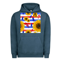 Pigment Midnight Navy patriotic sunflowers Urban Hoodie - BundleAndBundleShop