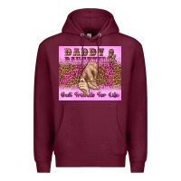 Burgundy daddy and daughter best friends for life Premium Hoodie - Artiststas