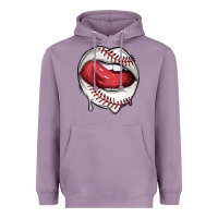 Lavender sports lips baseball Heavyweight Hoodie - texasbilliewilder
